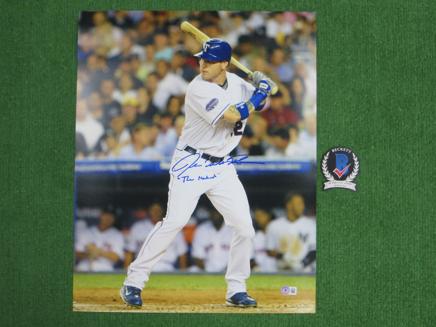 JOSH HAMILTON Full Name TEXAS RANGERS SIGNED 16x20 PHOTO w/TheNatural BAS