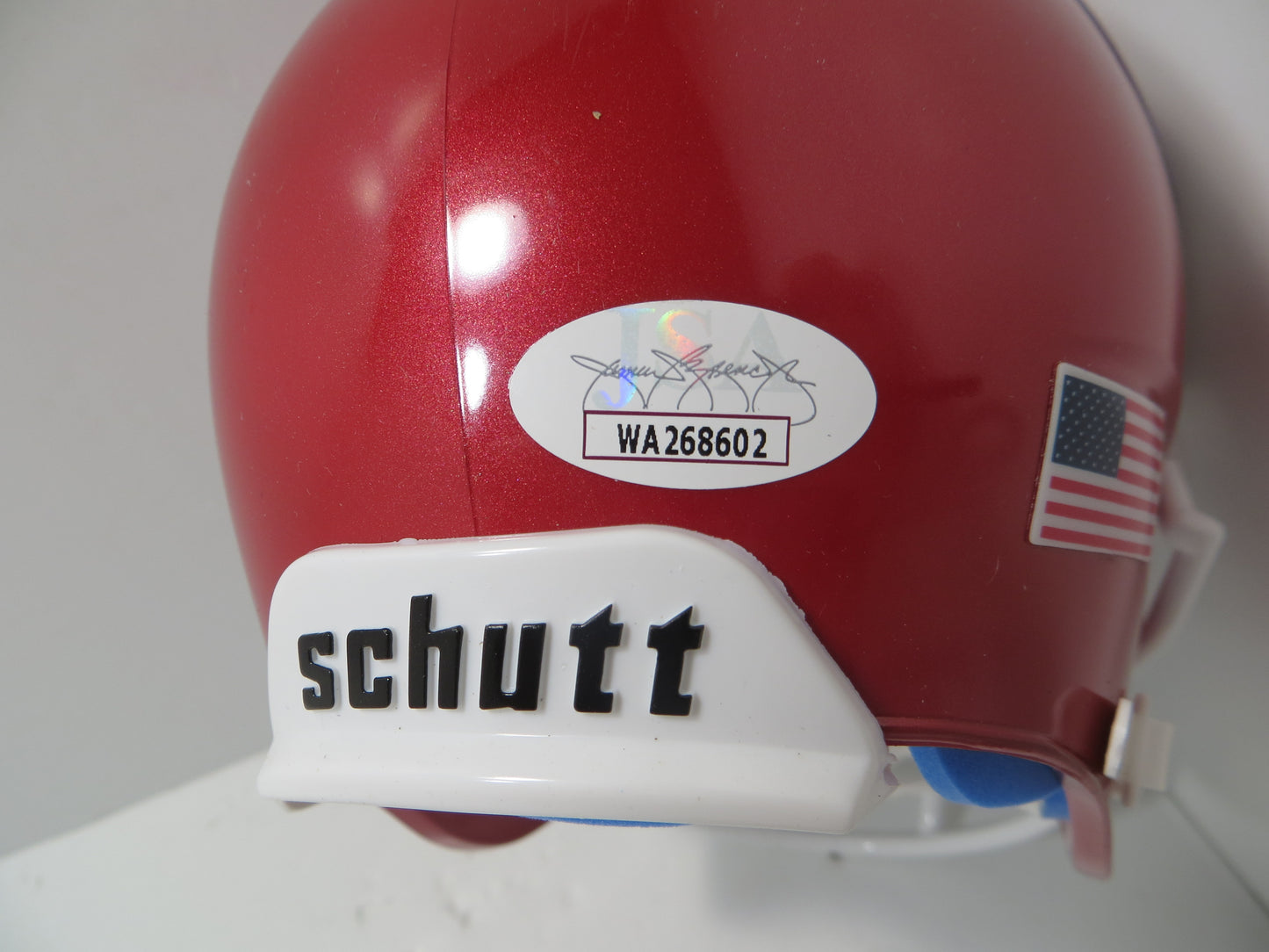 MARVIN MIMS OU OKLAHOMA SOONERS SIGNED Mini Helmet w/BoomerSooner JSA COA