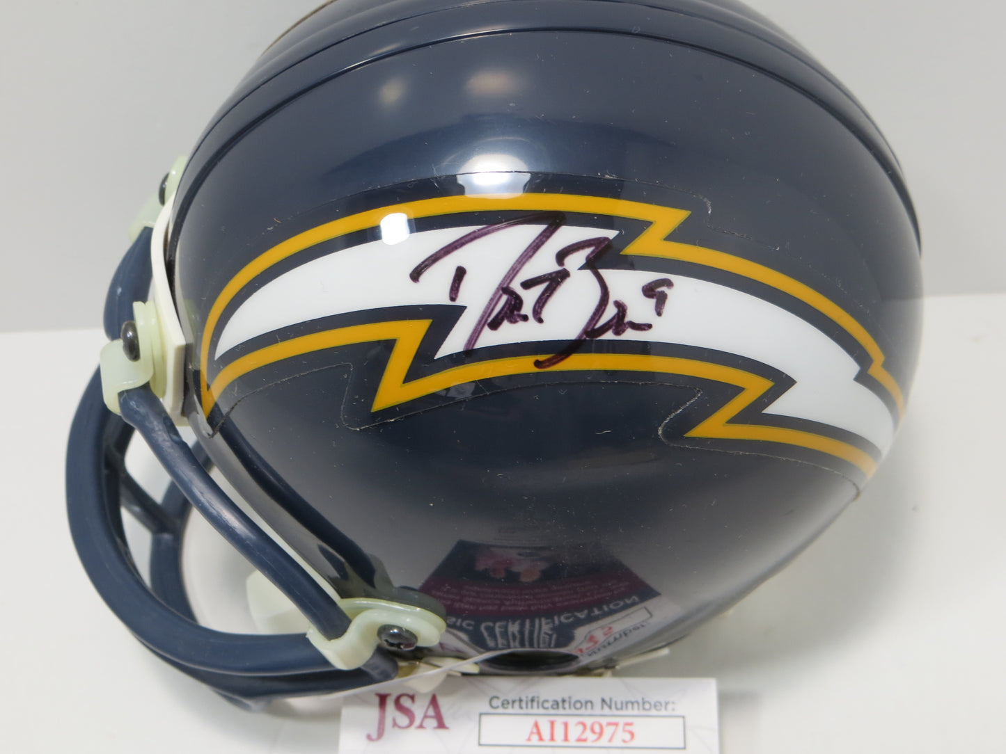 DREW BREES SAN DIEGO CHARGERS SIGNED Mini Helmet Purdue SAINTS JSA COA