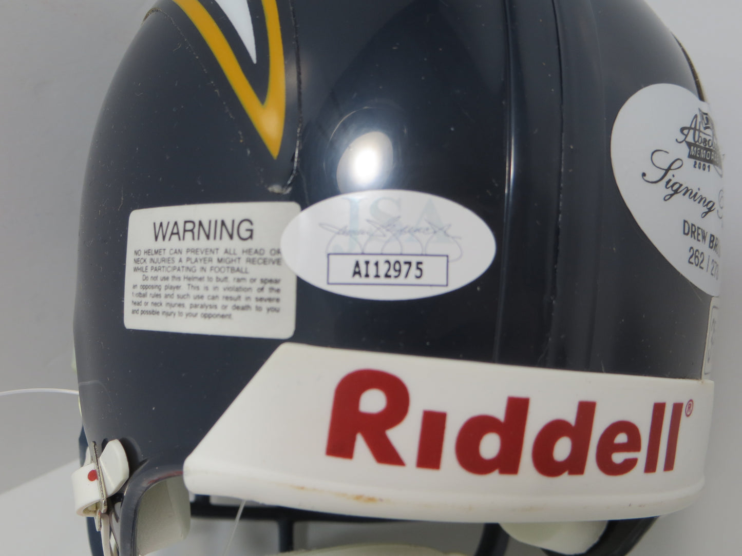 DREW BREES SAN DIEGO CHARGERS SIGNED Mini Helmet Purdue SAINTS JSA COA