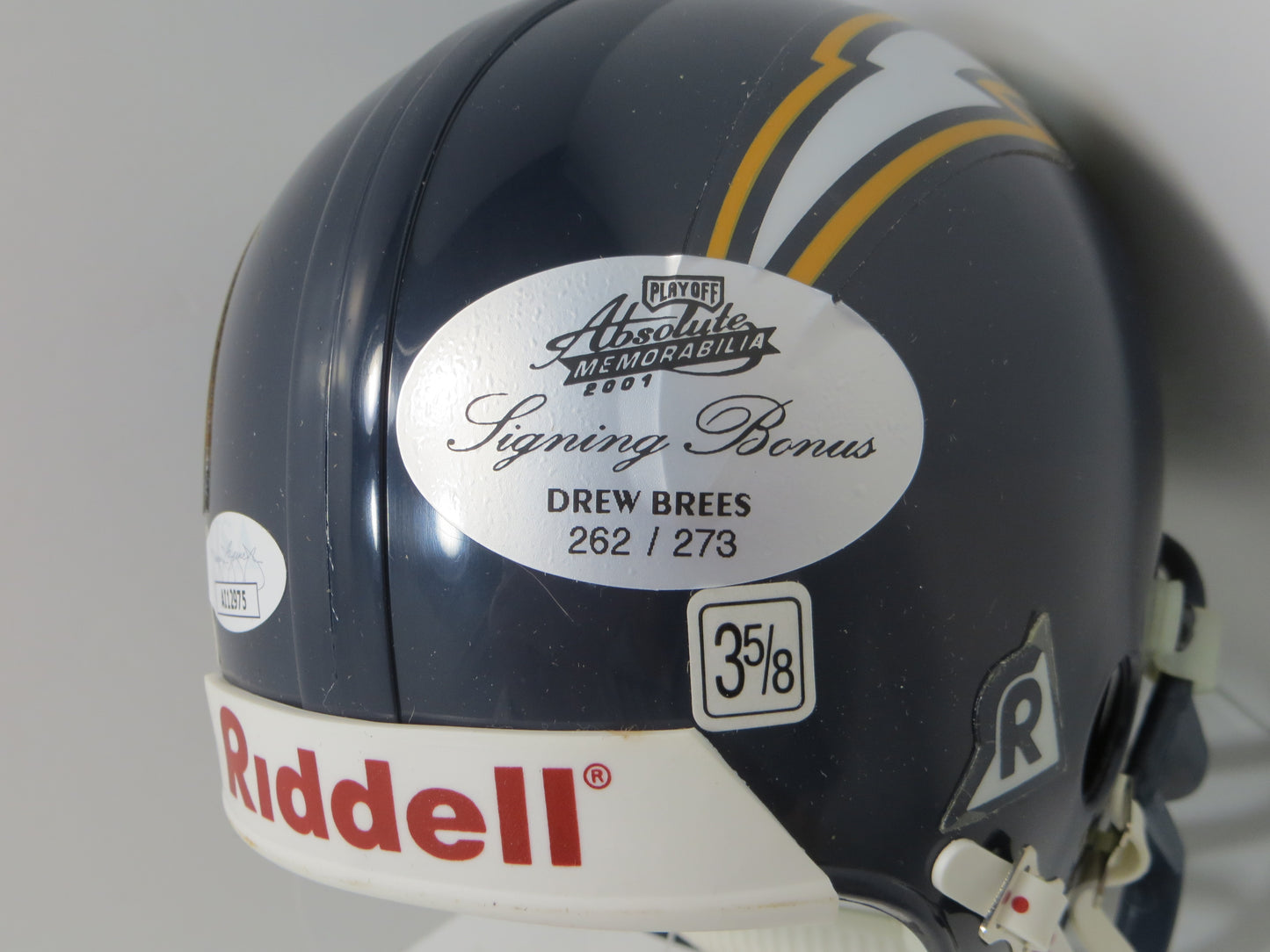 DREW BREES SAN DIEGO CHARGERS SIGNED Mini Helmet Purdue SAINTS JSA COA