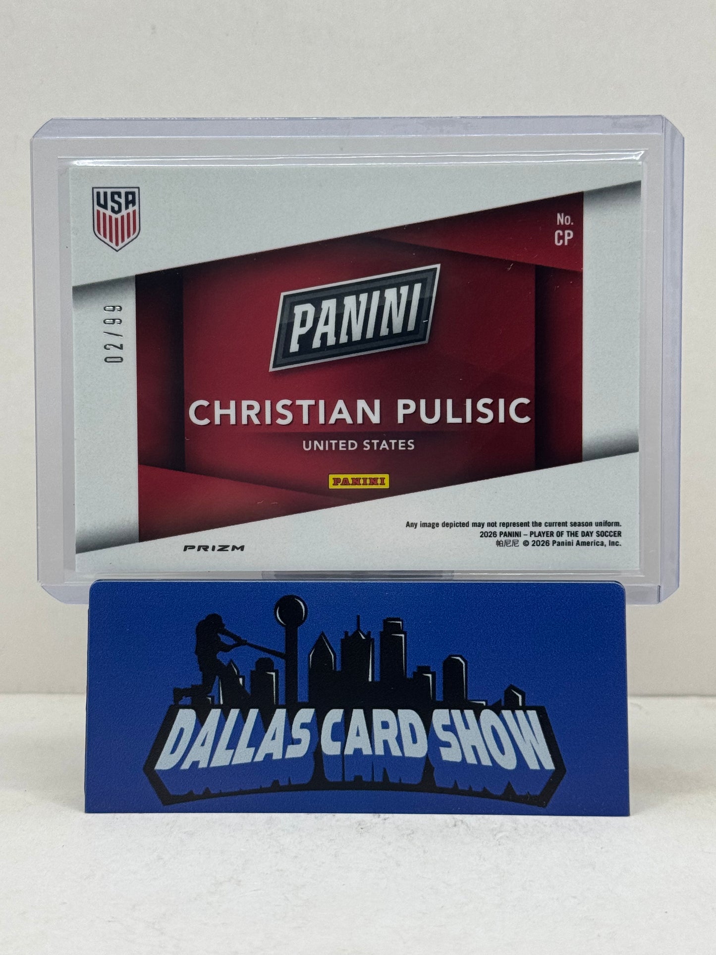 2026 Panini Player of The Day #CP Christian Pulisic Splash of Color Prizm SP /99