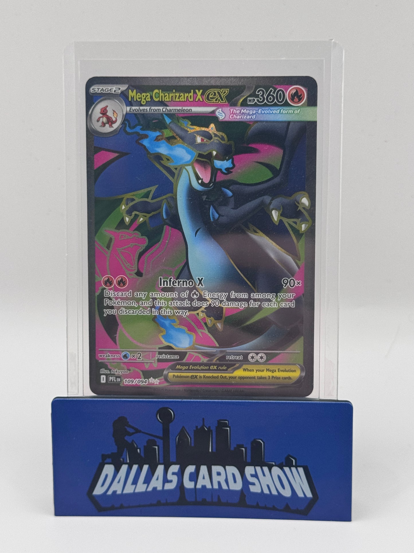 2025 Pokemon - Mega Charizard X ex (Ultra Rare) - 109/094 Phantasmal Flames NM