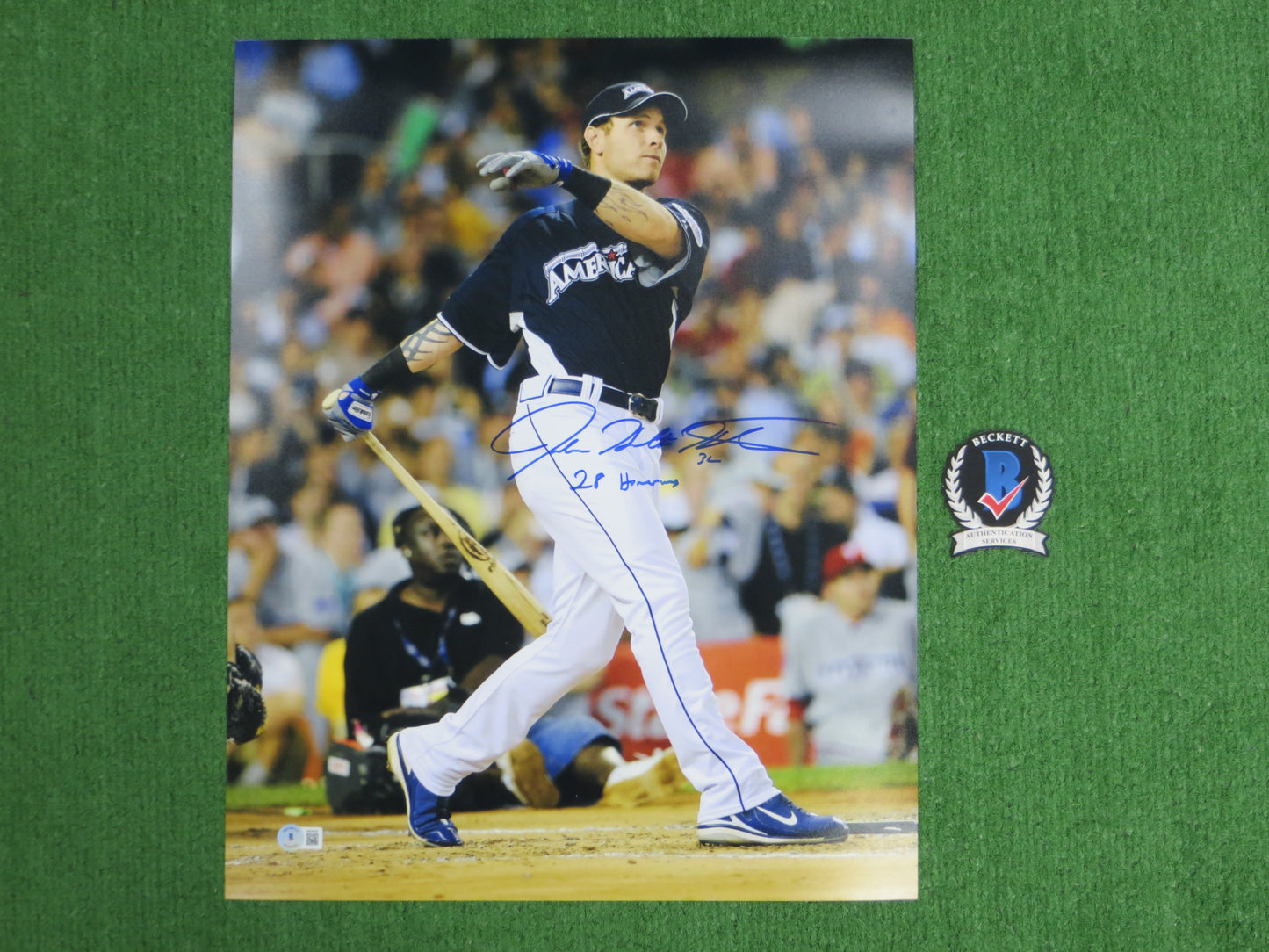 JOSH HAMILTON TEXAS RANGERS SIGNED HOME RUN DERBY w/INSC BAS COA