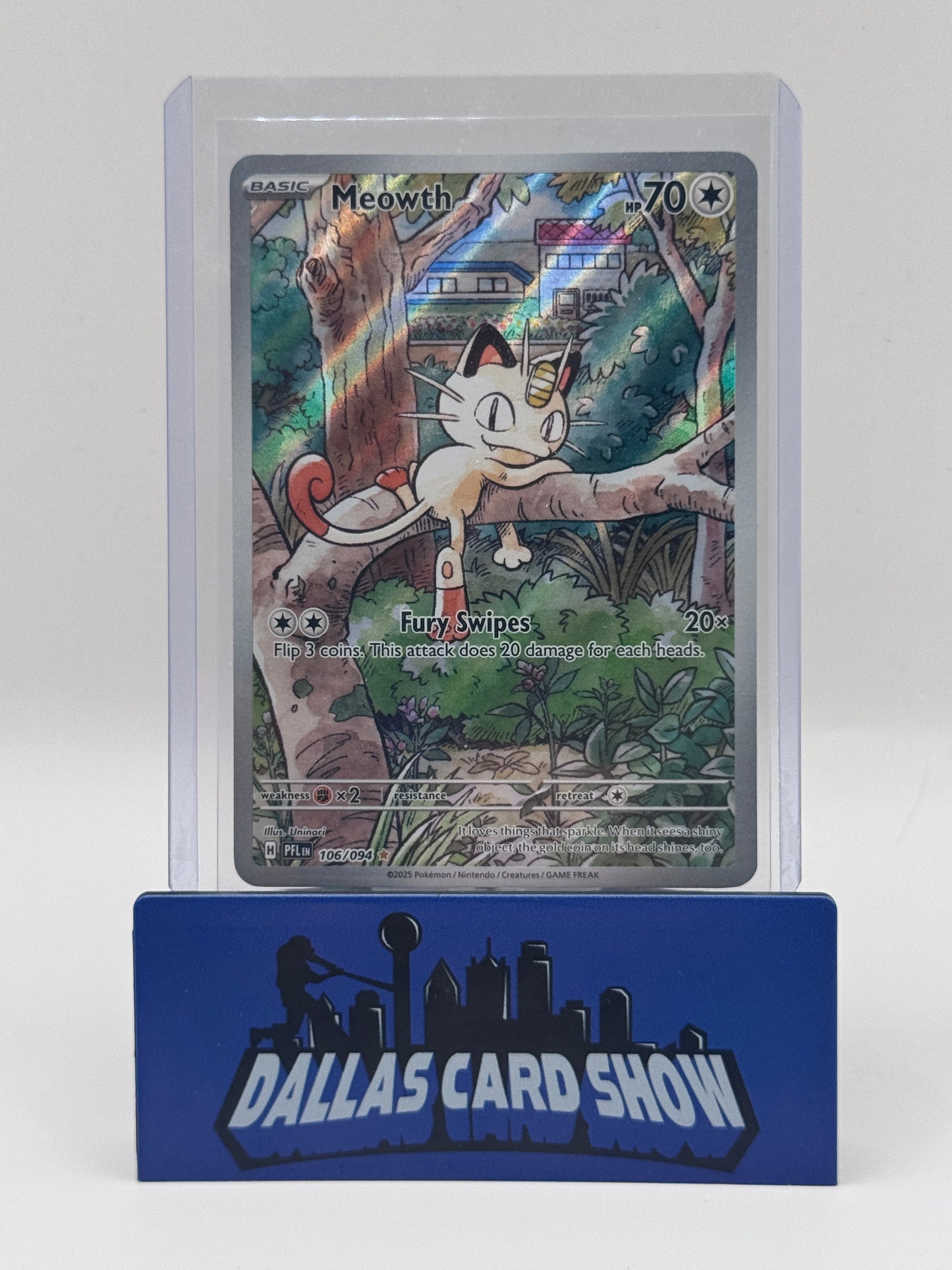 2025 Pokemon - Meowth (Illustration Rare) - 106/094 Phantasmal Flames NM
