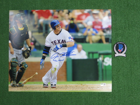 JOSH HAMILTON TEXAS RANGERS SIGNED 16x20 PHOTO w/TheNatural BAS