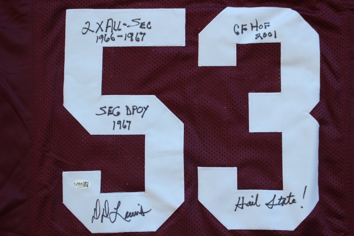 DD LEWIS MISSISSIPPI STATE BULLDOGS SIGNED JERSEY Dallas Cowboys XL w/INSC JSA