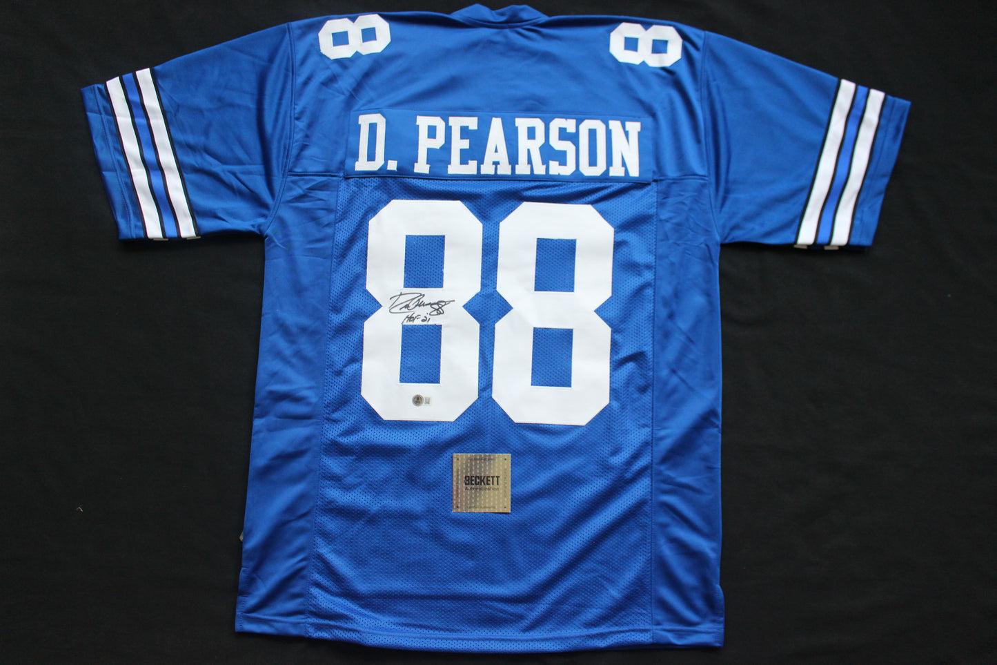 DREW PEARSON DALLAS COWBOYS SIGNED Throwback JERSEY w/HOF21 BAS COA