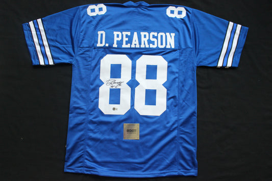 DREW PEARSON DALLAS COWBOYS SIGNED Throwback JERSEY w/HOF21 BAS COA