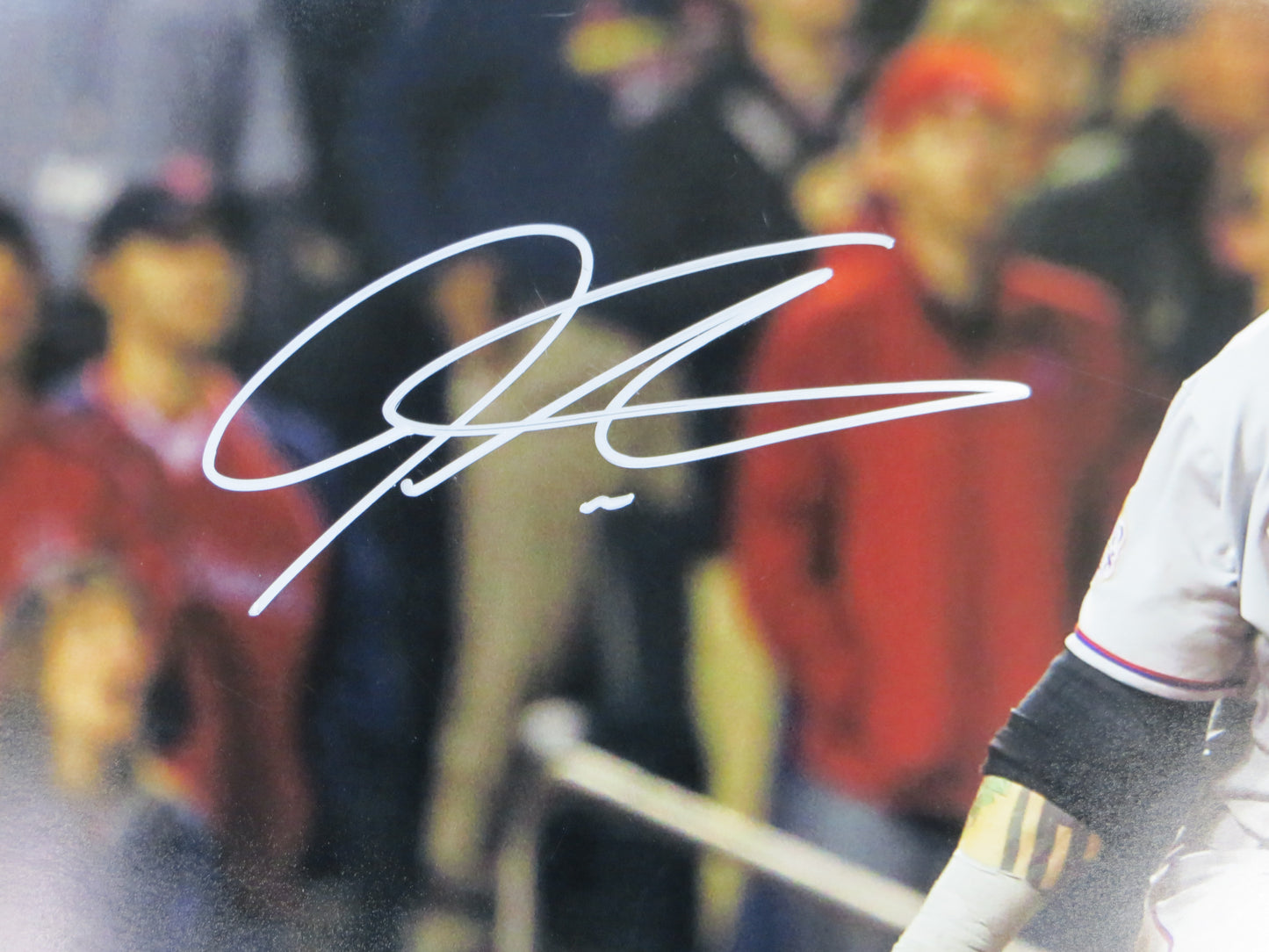 JOSH HAMILTON TEXAS RANGERS SIGNED 16x20 World Series Game 6 BAS COA