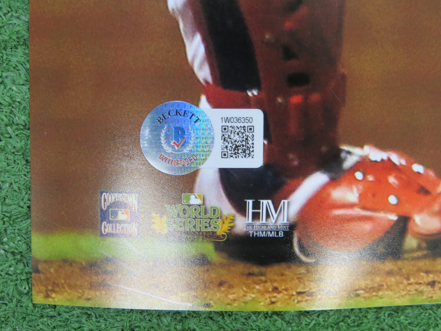 JOSH HAMILTON TEXAS RANGERS SIGNED 16x20 World Series Game 6 BAS COA