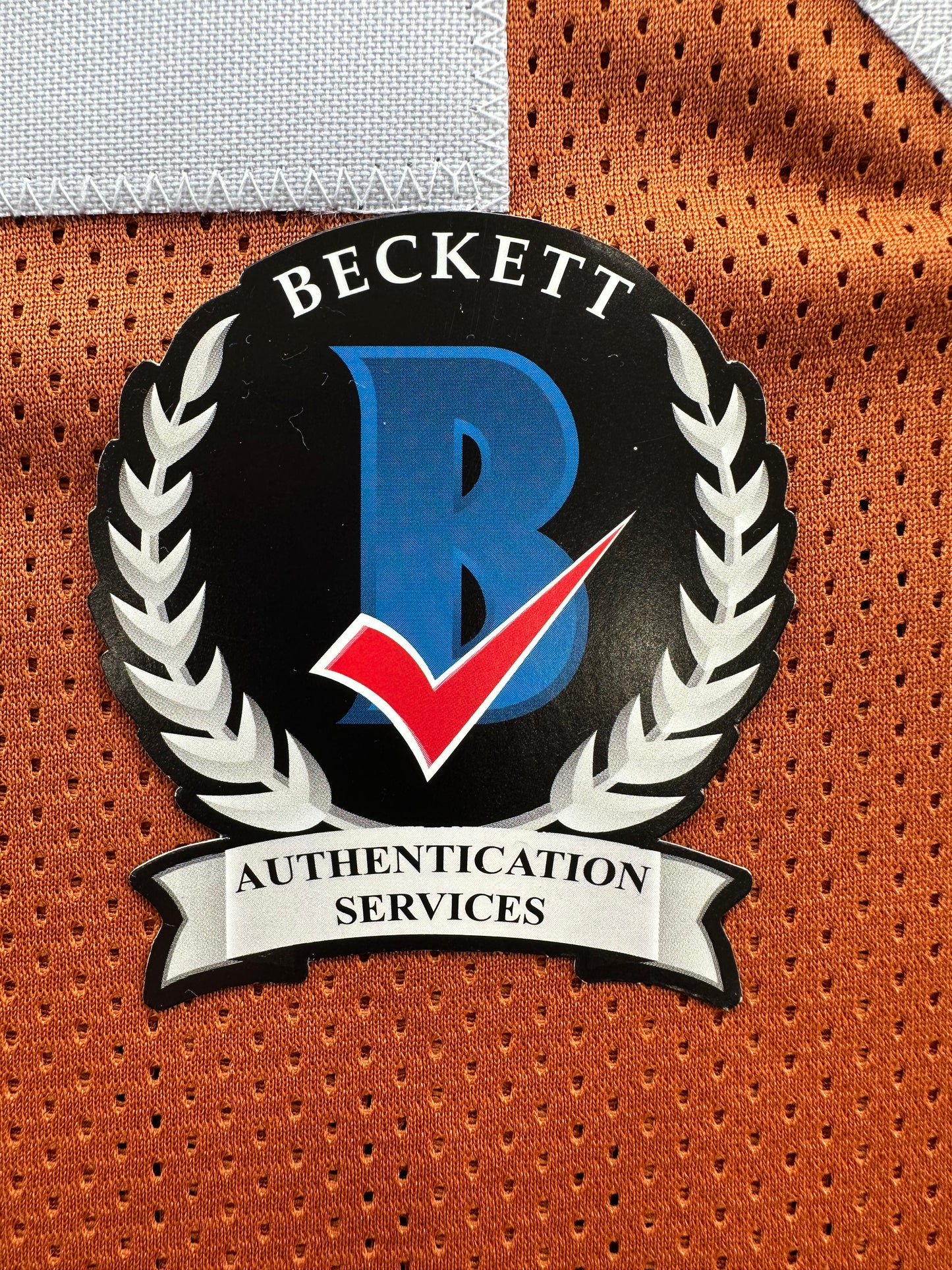 EARL CAMPBELL SIGNED ORANGE FOOTBALL JERSEY Texas Longhorns 2XL BAS COA