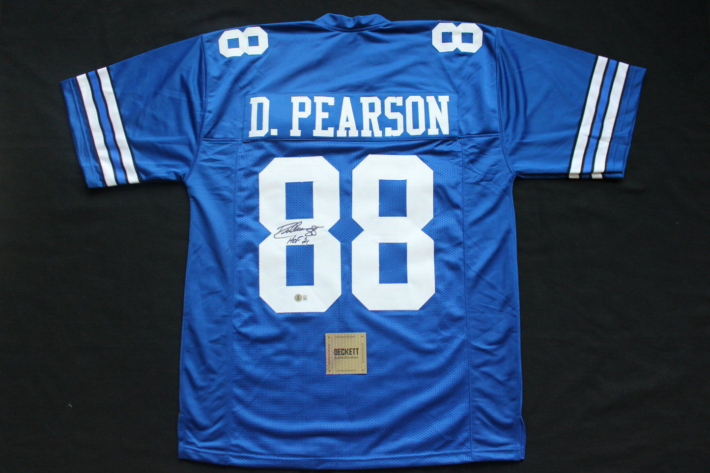 DREW PEARSON DALLAS COWBOYS SIGNED Throwback JERSEY w/HOF21 BAS COA