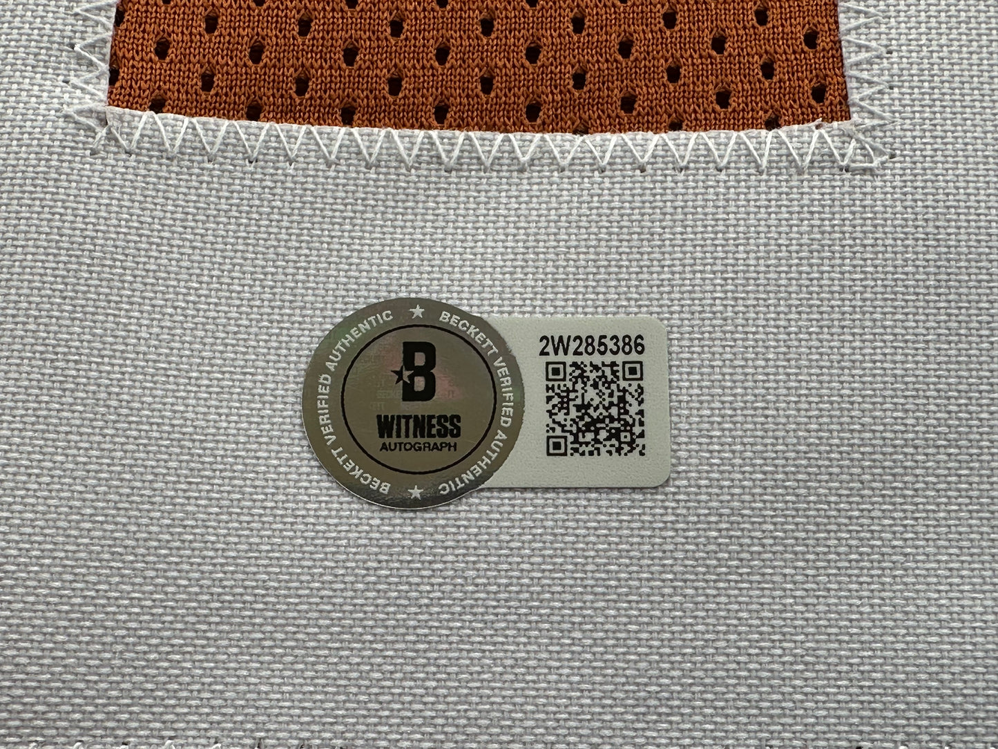 EARL CAMPBELL SIGNED ORANGE FOOTBALL JERSEY Texas Longhorns 2XL BAS COA