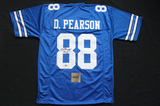 DREW PEARSON DALLAS COWBOYS SIGNED Throwback JERSEY w/HOF21 BAS COA