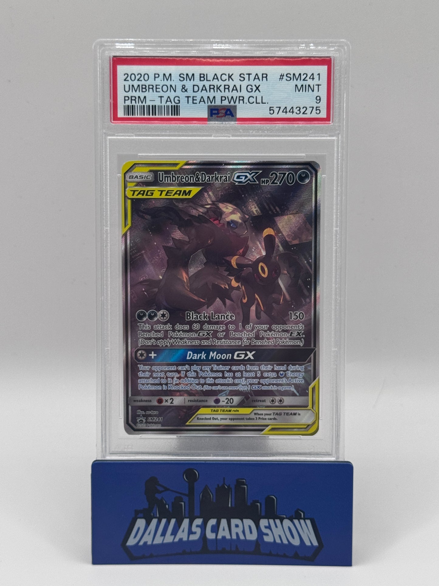 2019 Pokemon - Umbreon & Darkrai GX (Promo) - SM241 Power Collection PSA 9