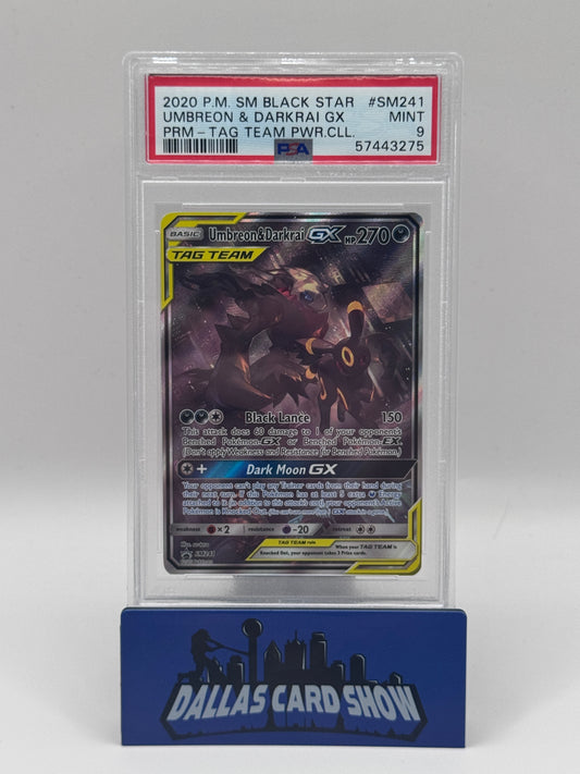 2019 Pokemon - Umbreon & Darkrai GX (Promo) - SM241 Power Collection PSA 9