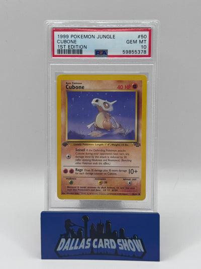 1999 Pokemon - Cubone (Common) - 50/64 1st Edition Fossil PSA 10