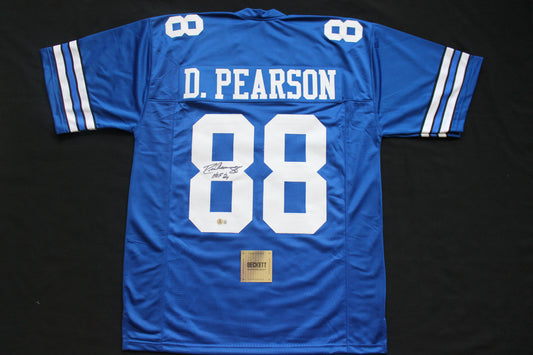 DREW PEARSON DALLAS COWBOYS SIGNED Throwback JERSEY w/HOF21 BAS COA