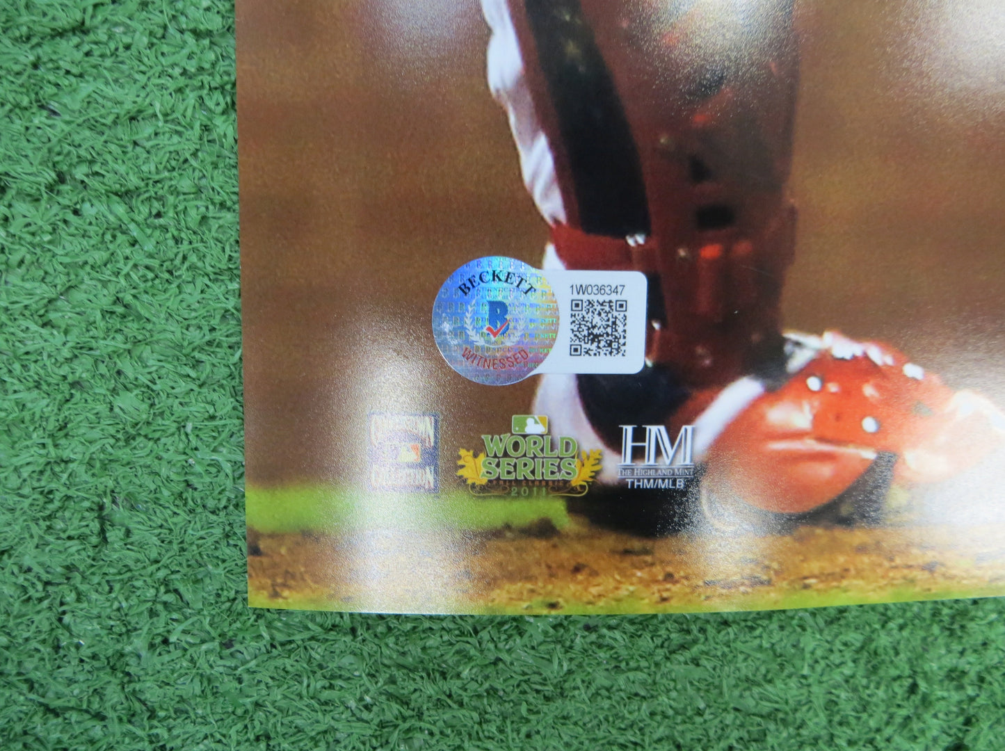 JOSH HAMILTON TEXAS RANGERS SIGNED 16x20 World Series Game 6 BAS COA