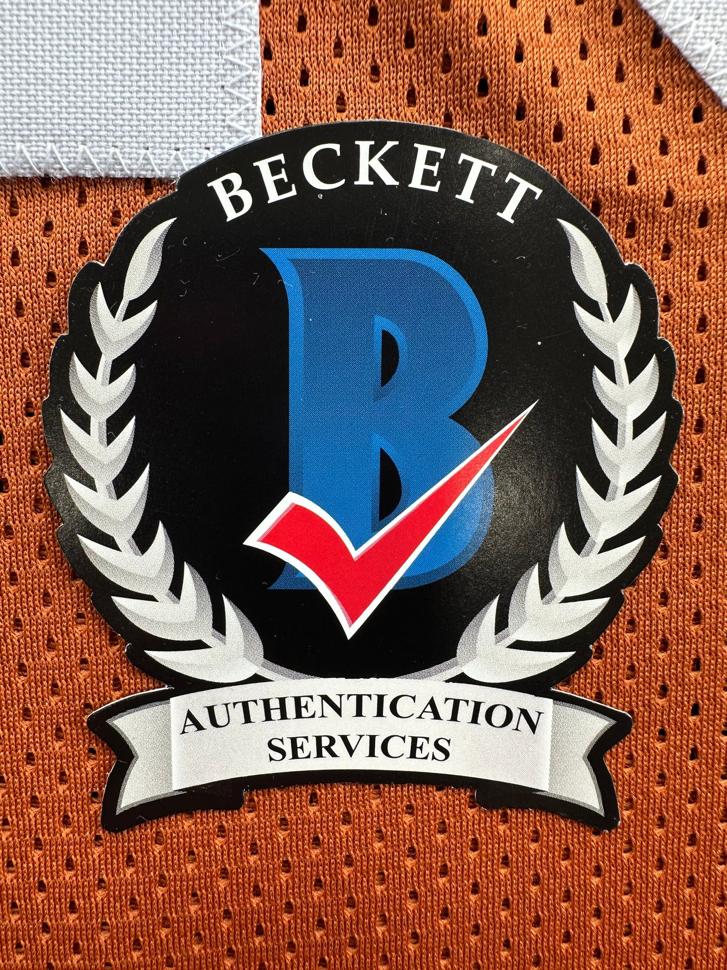 EARL CAMPBELL SIGNED ORANGE FOOTBALL JERSEY Texas Longhorns 3XL BAS COA