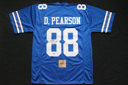DREW PEARSON DALLAS COWBOYS SIGNED Throwback JERSEY w/HOF21 BAS COA