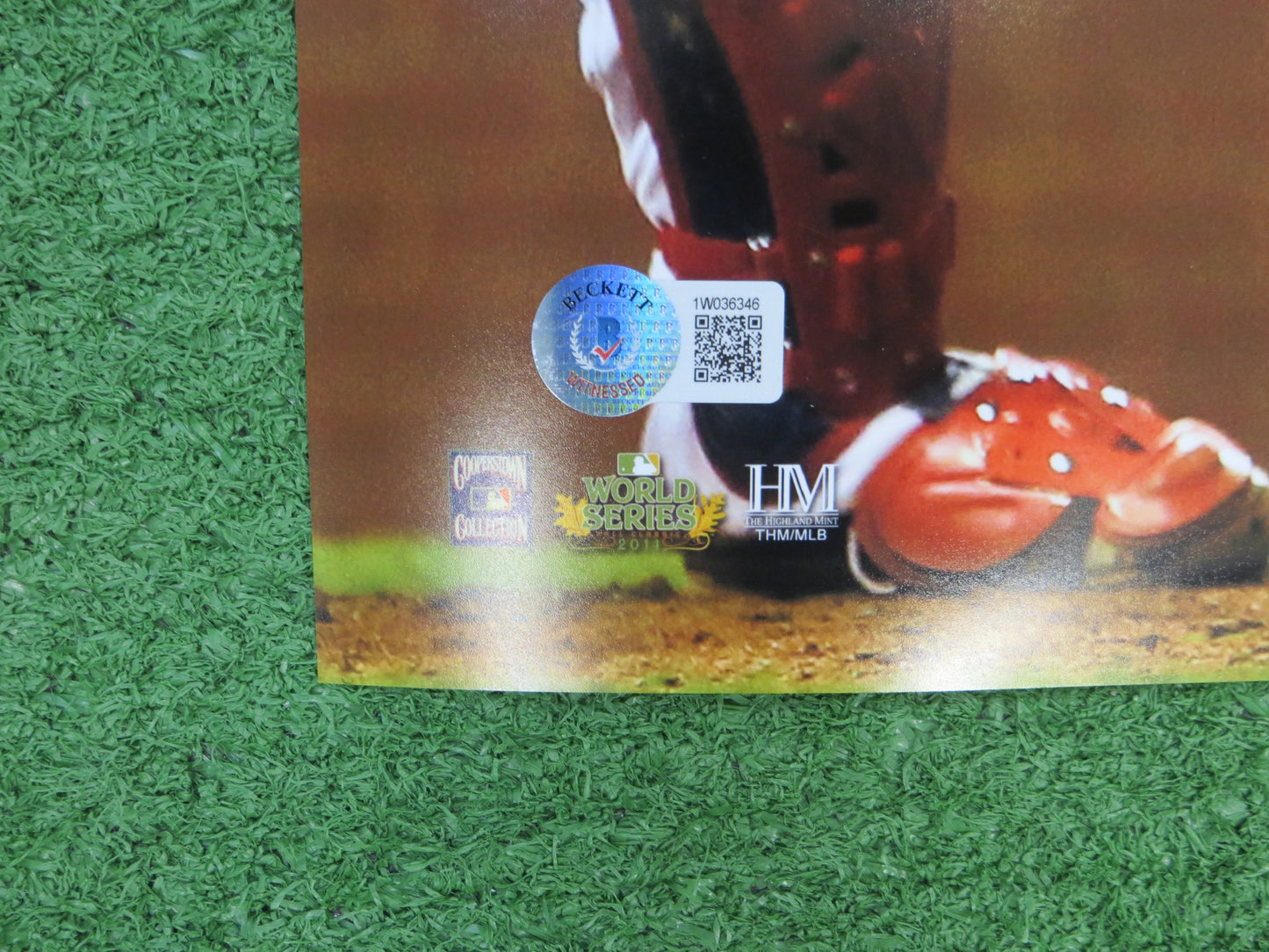 JOSH HAMILTON TEXAS RANGERS SIGNED 16x20 w/"WS Game 6 HR" BAS COA