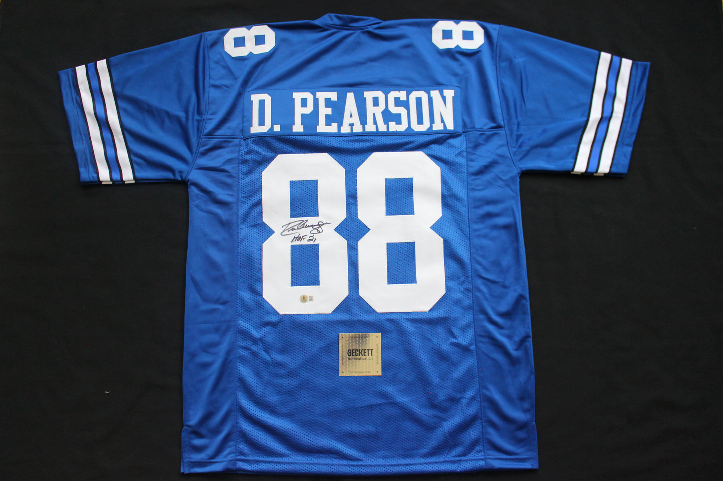 DREW PEARSON DALLAS COWBOYS SIGNED Throwback JERSEY w/HOF21 BAS COA