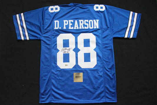DREW PEARSON DALLAS COWBOYS SIGNED Throwback JERSEY w/HOF21 BAS COA