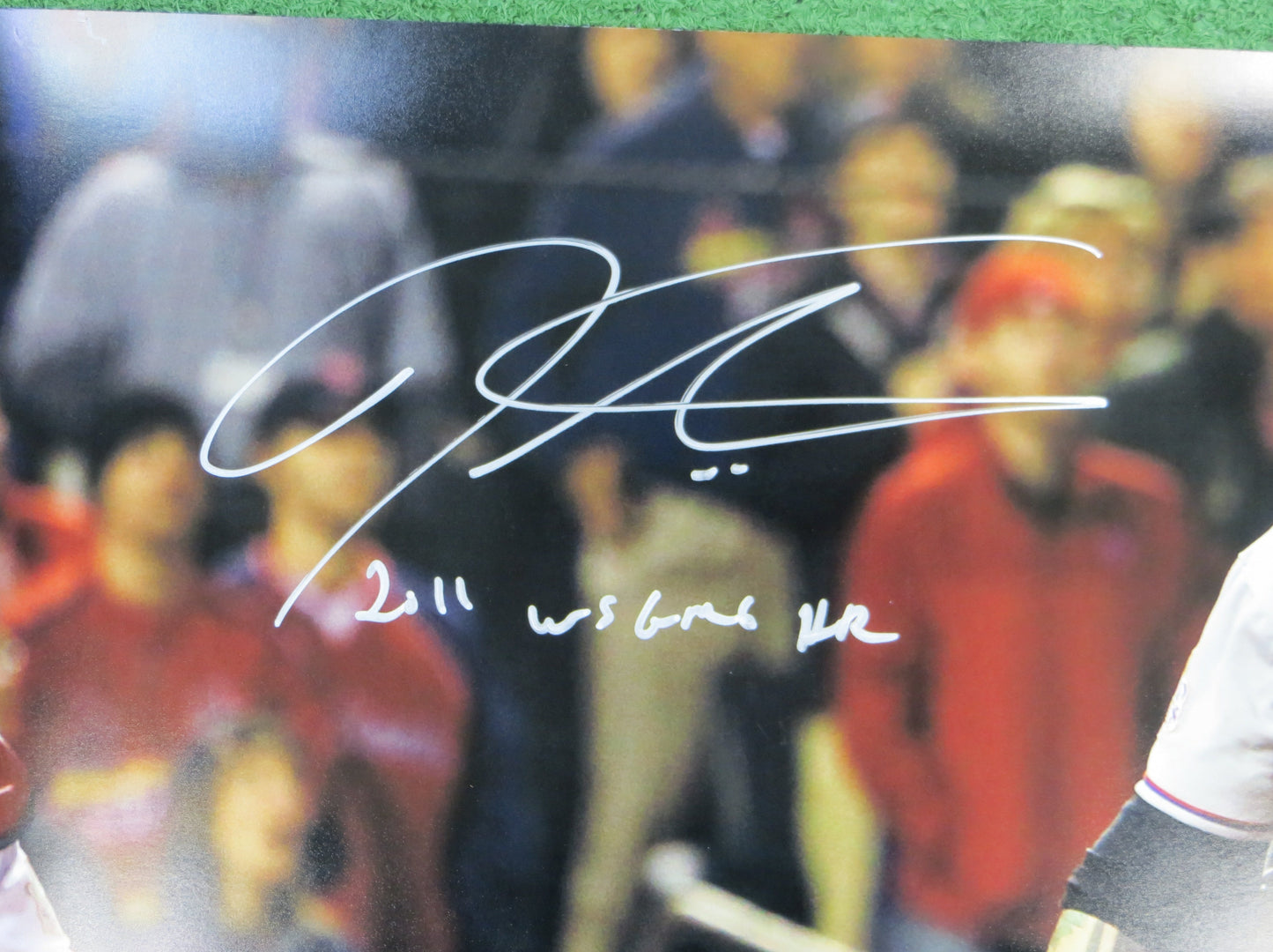 JOSH HAMILTON TEXAS RANGERS SIGNED 16x20 w/"WS Game 6 HR" BAS COA