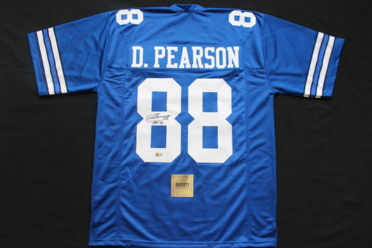 DREW PEARSON DALLAS COWBOYS SIGNED Throwback JERSEY w/HOF21 BAS COA
