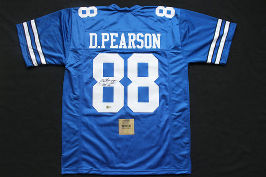 DREW PEARSON DALLAS COWBOYS SIGNED Throwback JERSEY w/HOF21 BAS COA
