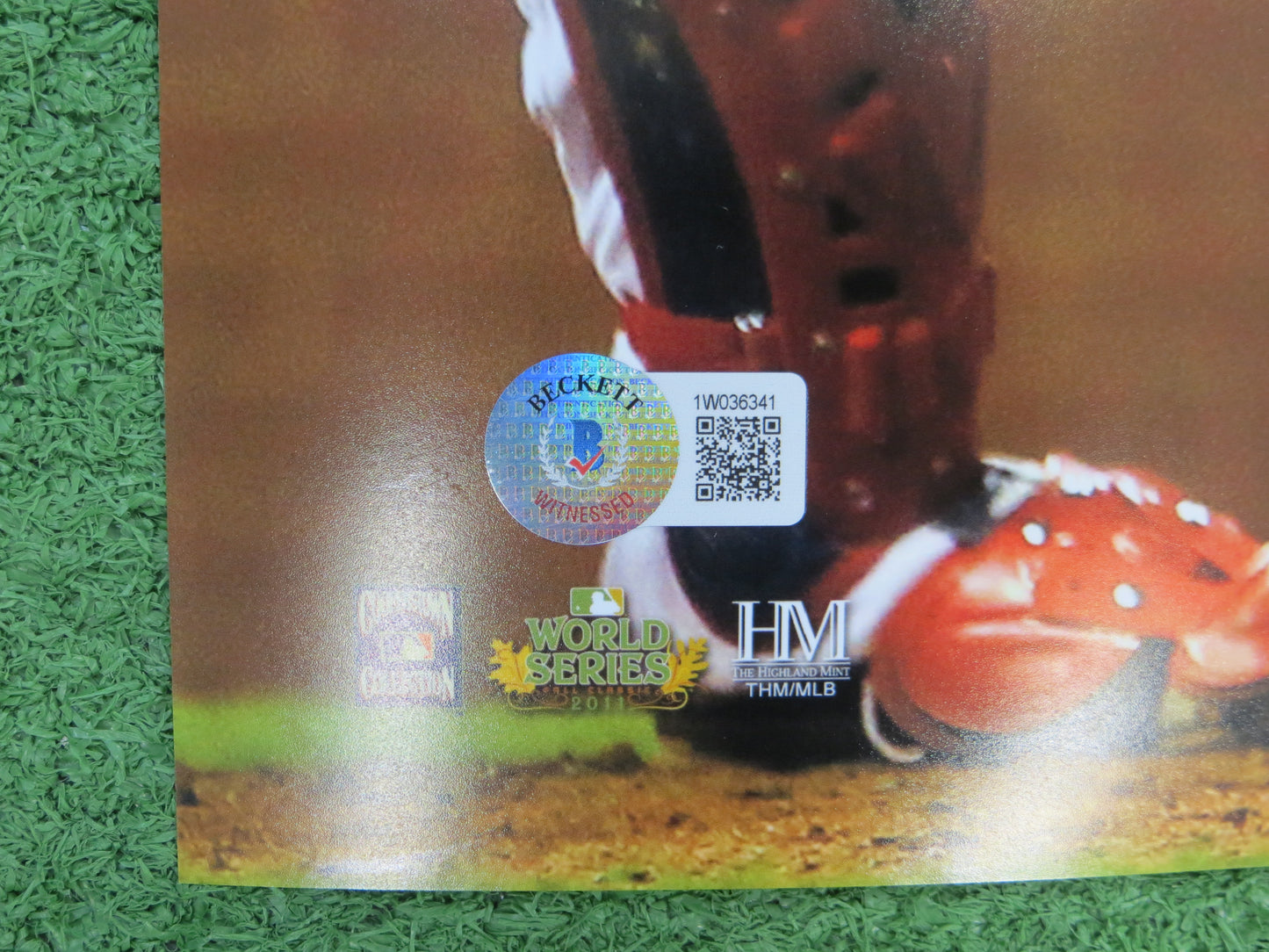 JOSH HAMILTON TEXAS RANGERS SIGNED 16x20 w/"WS Game 6 HR" BAS COA