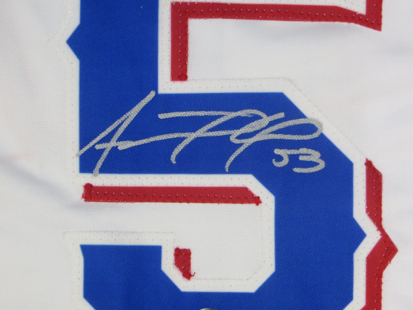ADOLIS GARCIA TEXAS RANGERS SIGNED Home JERSEY XL BAS COA