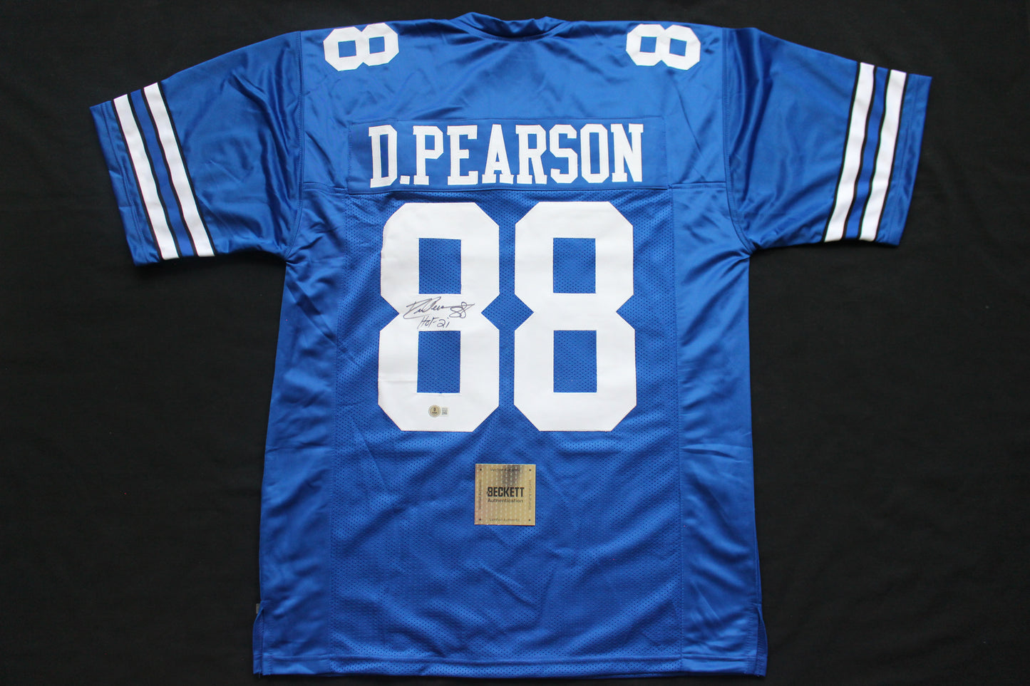 DREW PEARSON DALLAS COWBOYS SIGNED Throwback JERSEY w/HOF21 BAS COA