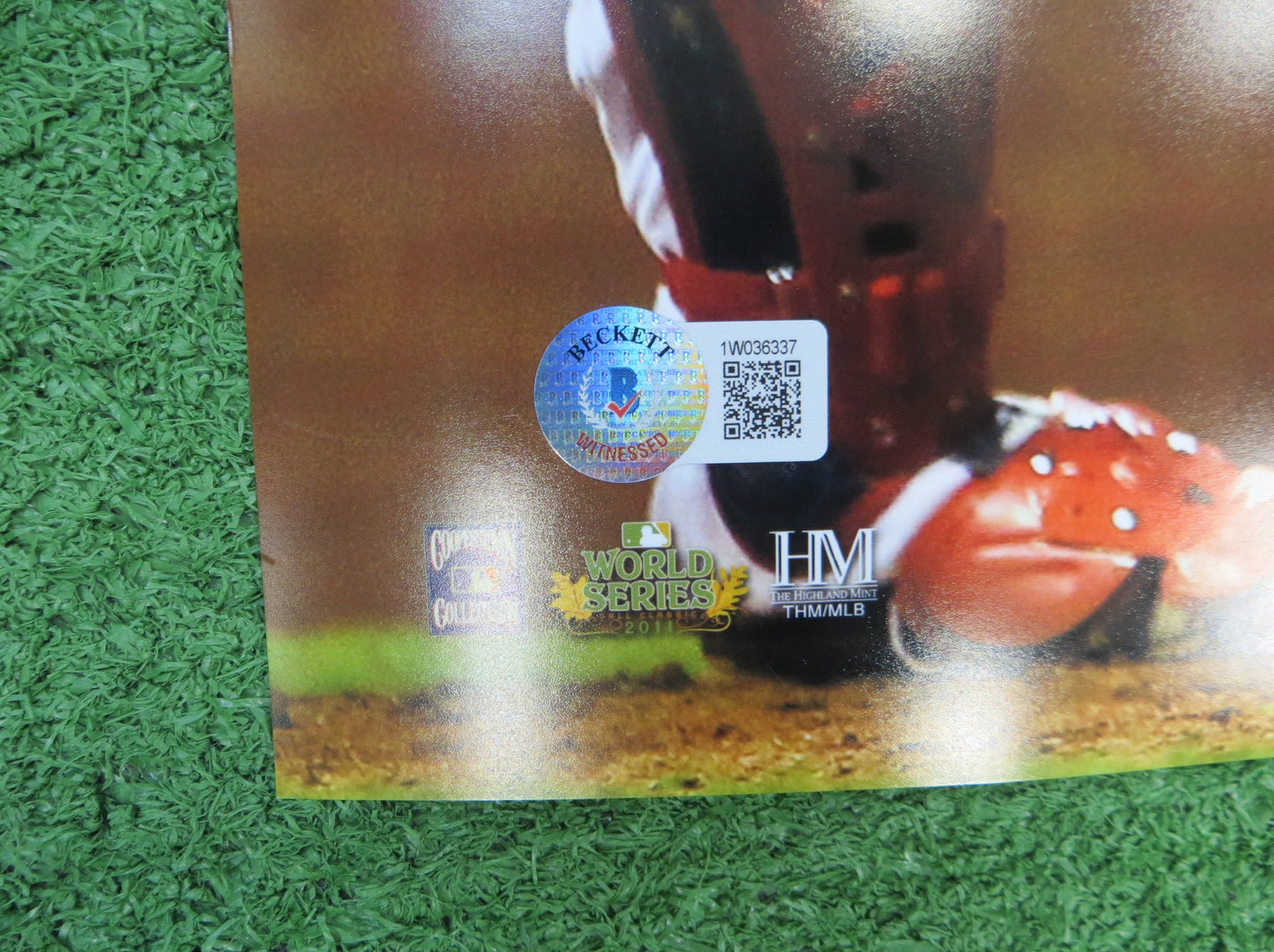 JOSH HAMILTON TEXAS RANGERS SIGNED 16x20 w/"WS Game 6 HR" BAS COA