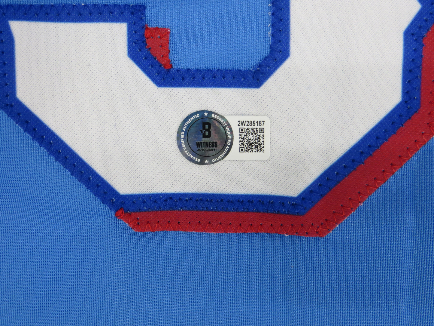 ADOLIS GARCIA TEXAS RANGERS SIGNED Light Blue JERSEY XL BAS COA