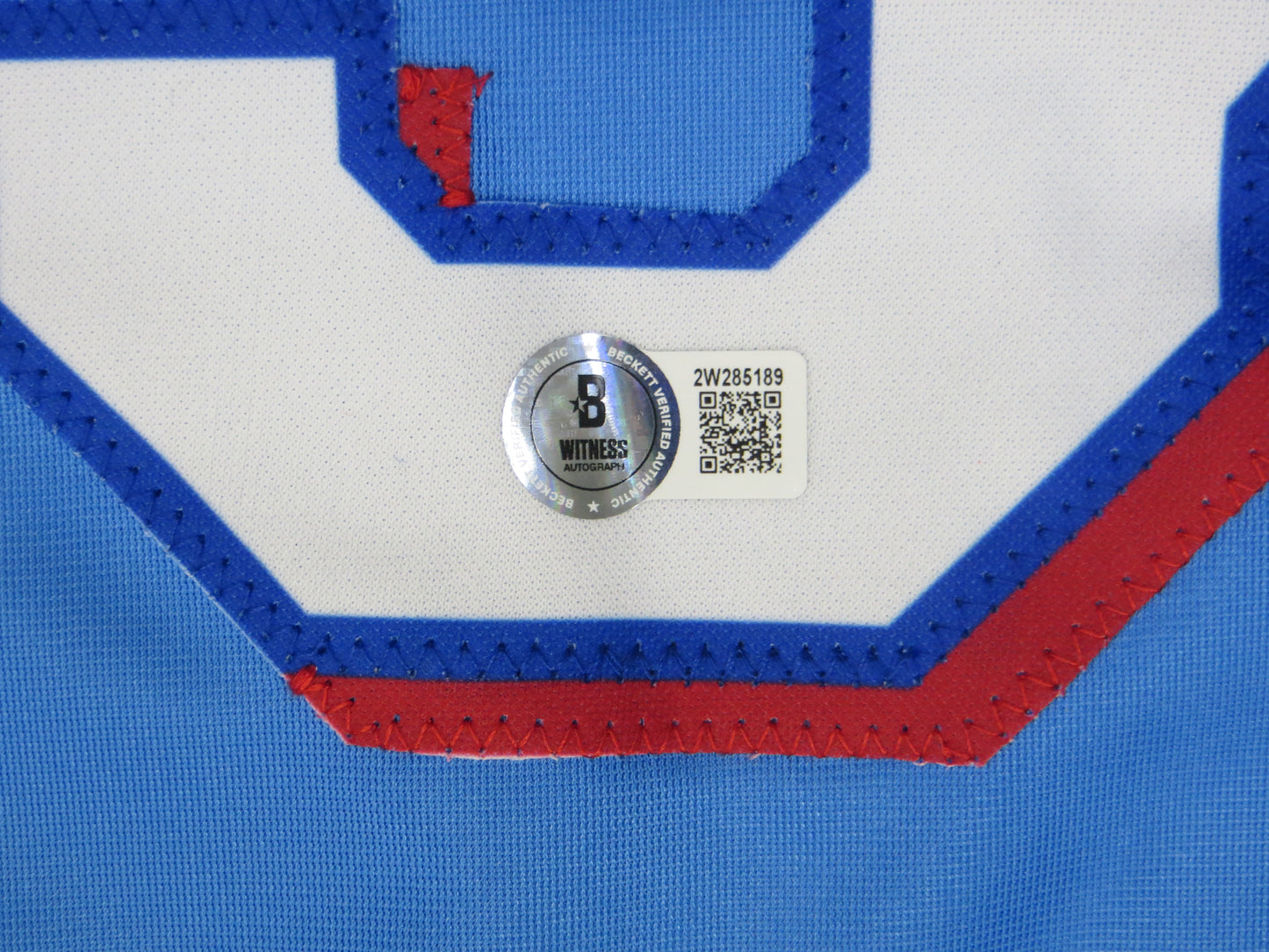 ADOLIS GARCIA TEXAS RANGERS SIGNED Light Blue JERSEY XL BAS COA