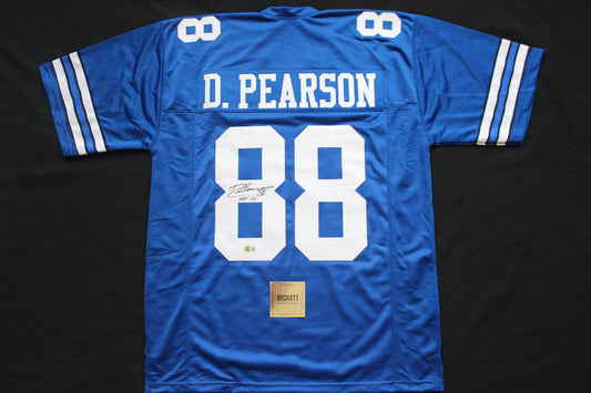 DREW PEARSON DALLAS COWBOYS SIGNED Throwback JERSEY w/HOF21 BAS COA