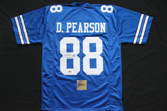 DREW PEARSON DALLAS COWBOYS SIGNED Throwback JERSEY w/HOF21 BAS COA