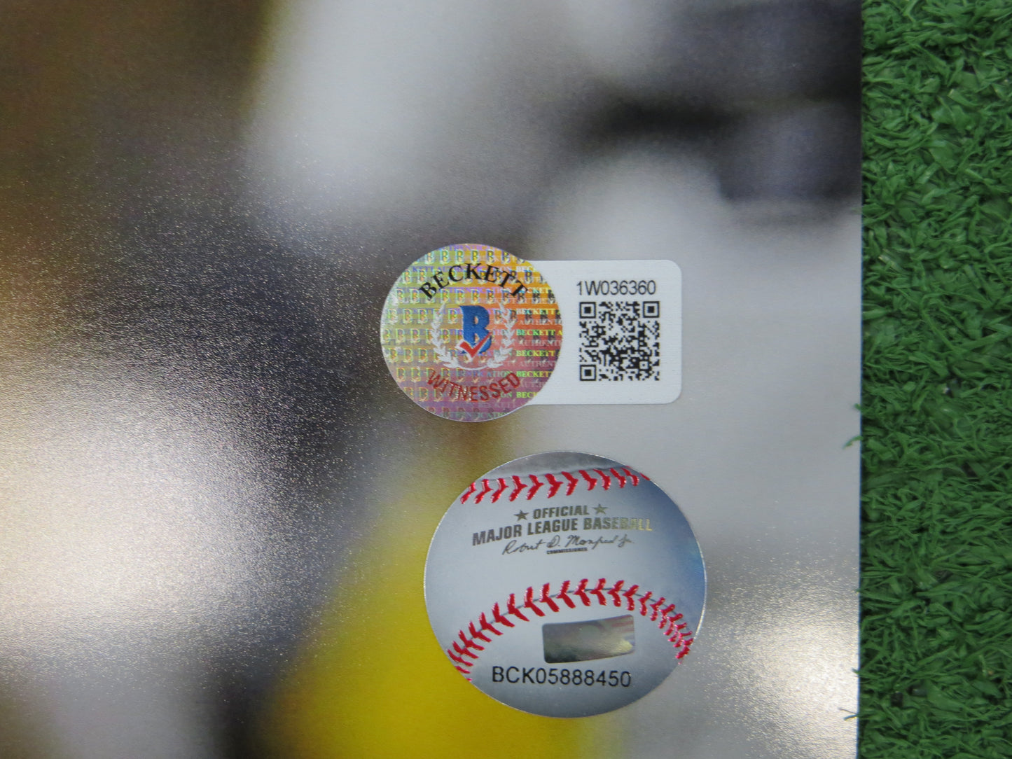 JOSH HAMILTON & MICHAEL YOUNG TEXAS RANGERS SIGNED All Star Game 16x20 BAS