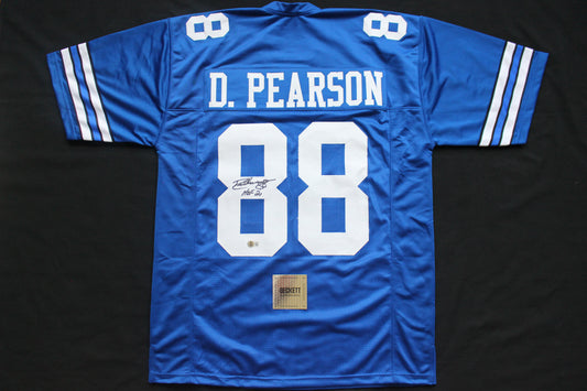 DREW PEARSON DALLAS COWBOYS SIGNED Throwback JERSEY w/HOF21 BAS COA