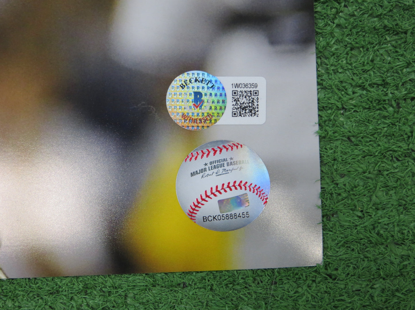 JOSH HAMILTON & MICHAEL YOUNG TEXAS RANGERS SIGNED All Star Game 16x20 BAS