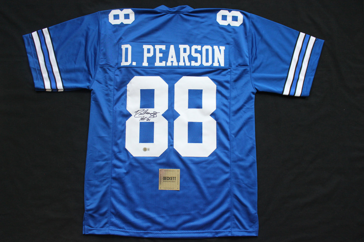 DREW PEARSON DALLAS COWBOYS SIGNED Throwback JERSEY w/HOF21 BAS COA