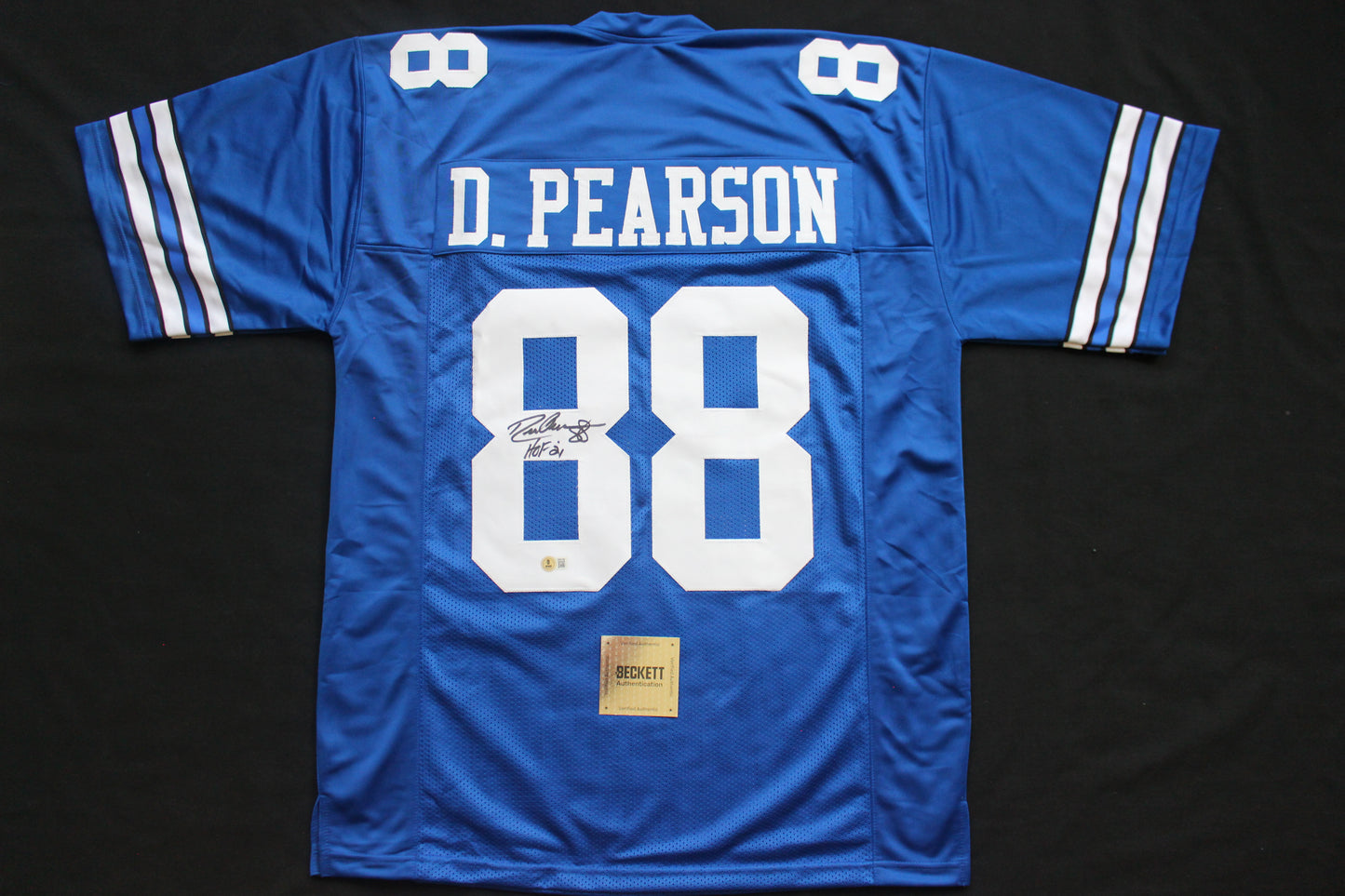 DREW PEARSON DALLAS COWBOYS SIGNED Throwback JERSEY w/HOF21 BAS COA