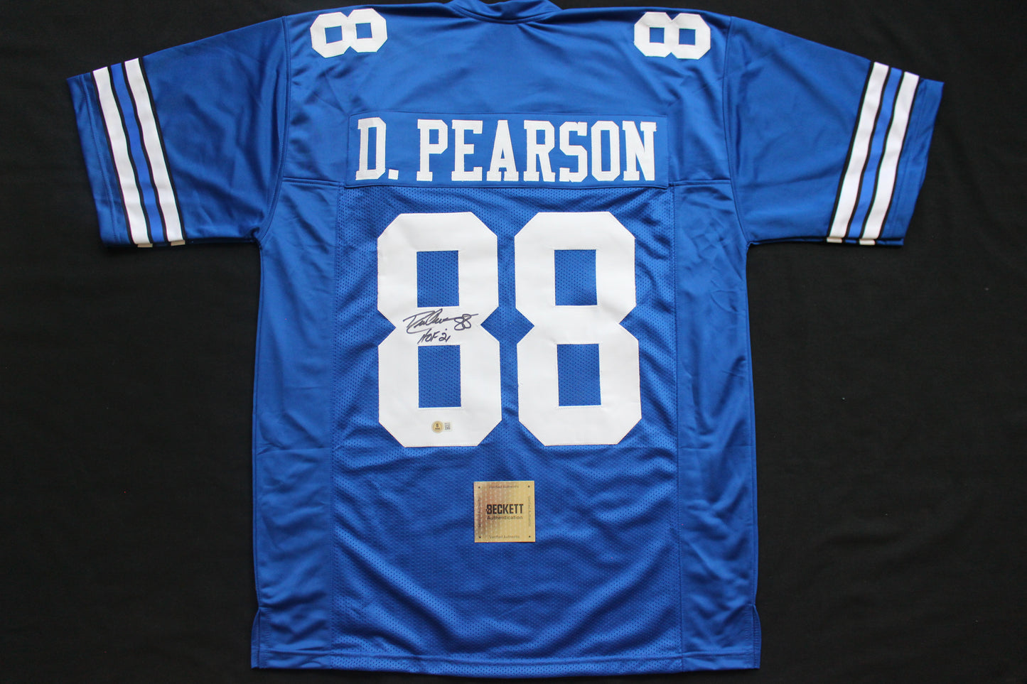 DREW PEARSON DALLAS COWBOYS SIGNED Throwback JERSEY w/HOF21 BAS COA