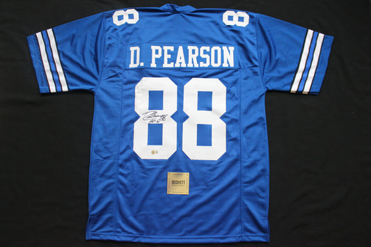 DREW PEARSON DALLAS COWBOYS SIGNED Throwback JERSEY w/HOF21 BAS COA