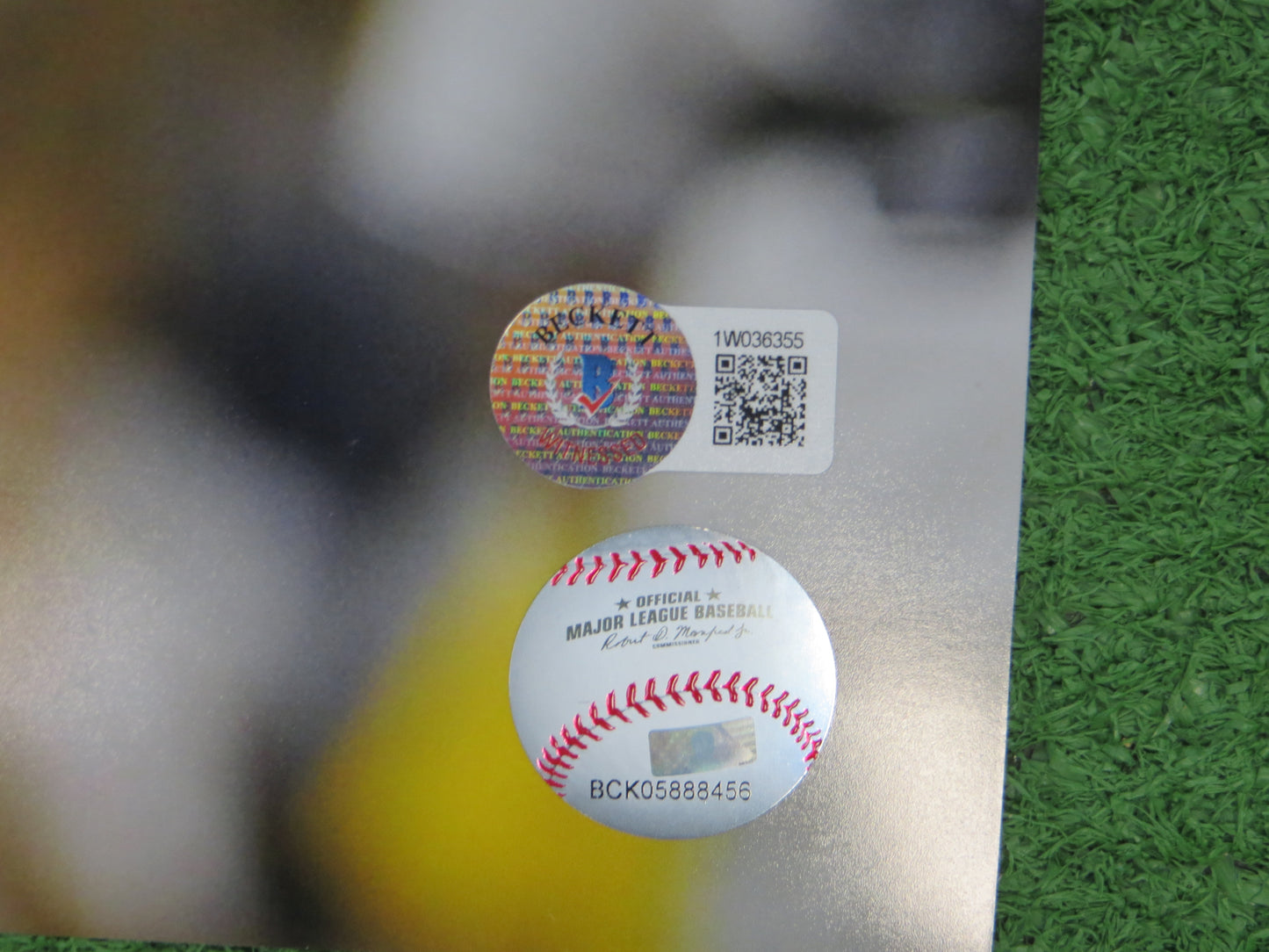 JOSH HAMILTON & MICHAEL YOUNG TEXAS RANGERS SIGNED All Star Game 16x20 BAS