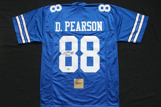 DREW PEARSON DALLAS COWBOYS SIGNED Throwback JERSEY w/HOF21 BAS COA