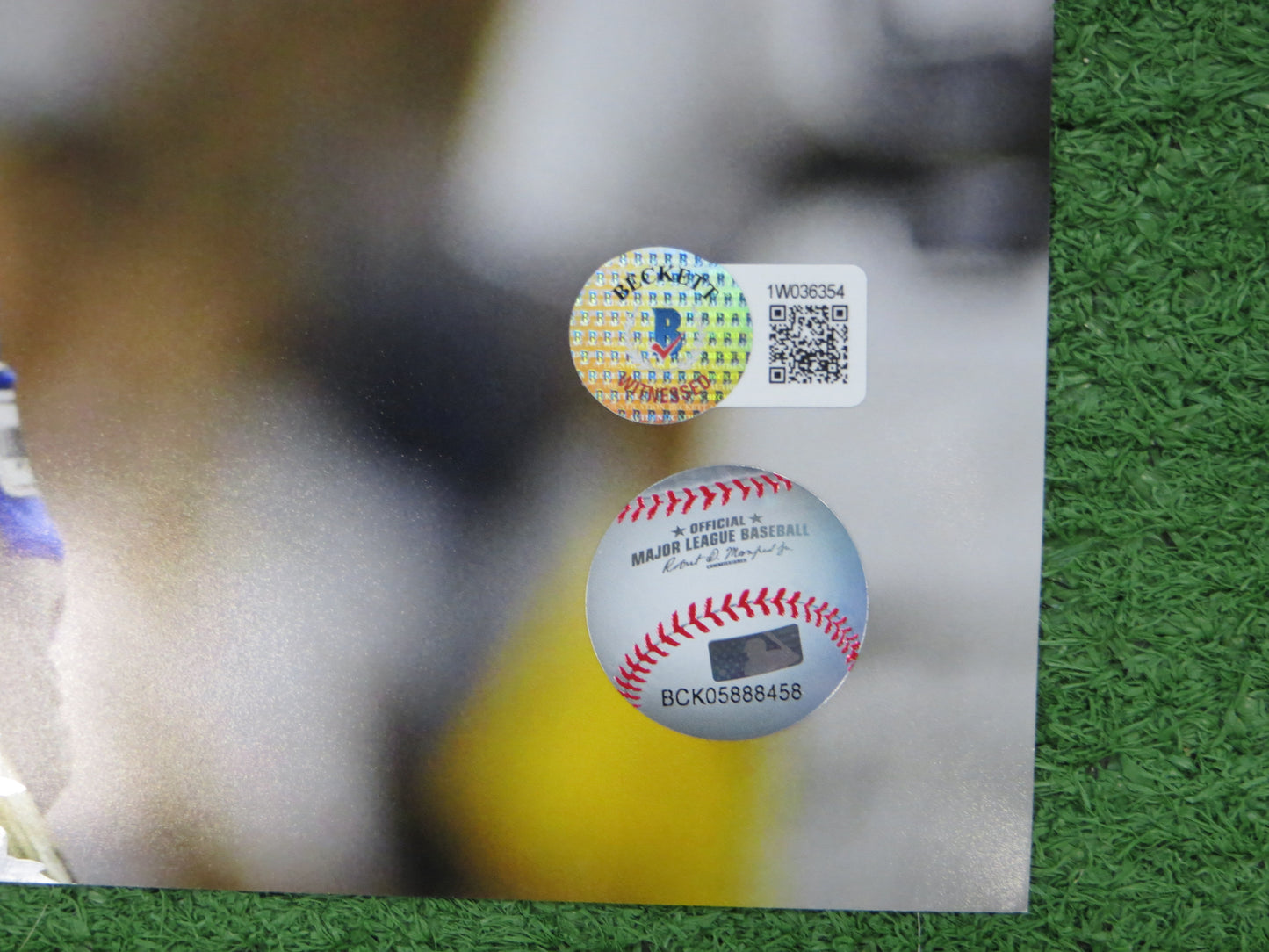 JOSH HAMILTON & MICHAEL YOUNG TEXAS RANGERS SIGNED All Star Game 16x20 BAS